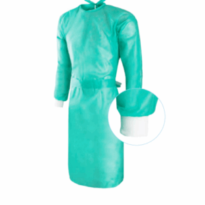 Vliesstoffschürze mit Manschette 20g Größe L/XL 1St. grün